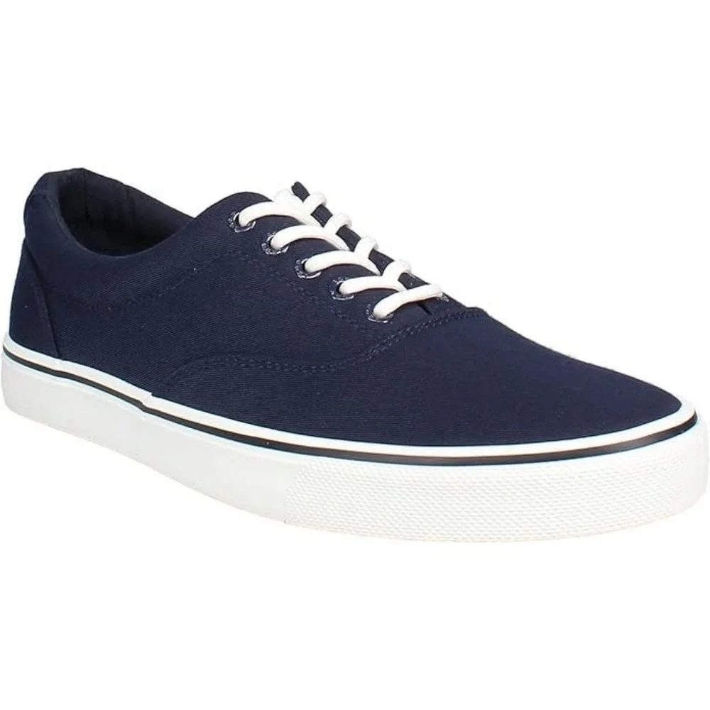 IZOD Rangley Mens Navy Blue Canvas Memory Foam Lace Up Sneakers Size 9.5 NEW - Picture 3 of 6